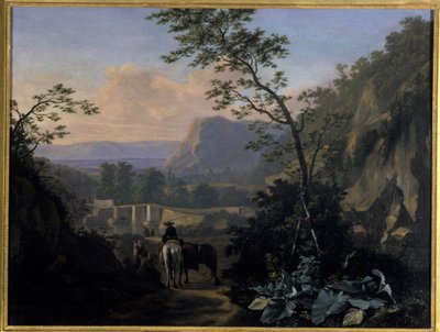 Paysage méridional avec cavalier - Adriaen van Eemont