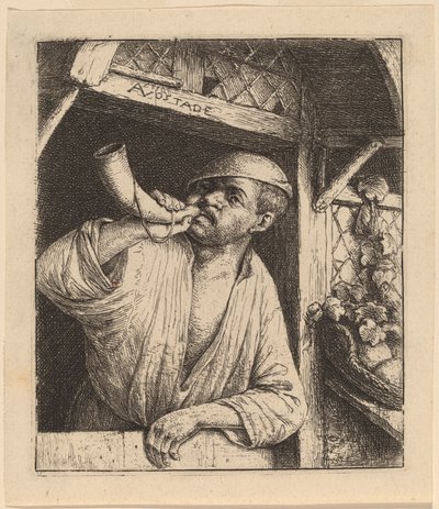 Boulanger sonnant son cor - Adriaen van Ostade