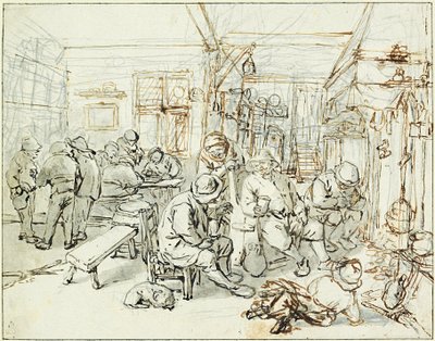 Compagnie de paysans dans une taverne - Adriaen van Ostade