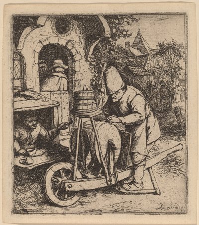 Aiguiseur de couteaux - Adriaen van Ostade