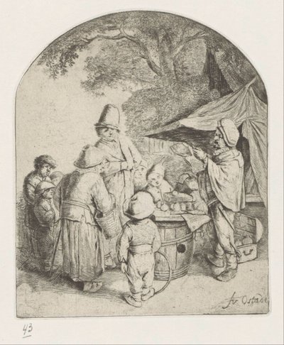 Charlatan vendant ses marchandises - Adriaen van Ostade