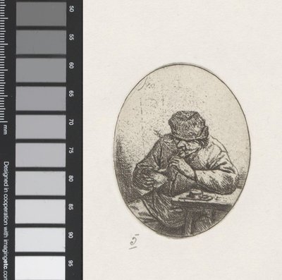 Homme allumant sa pipe - Adriaen van Ostade