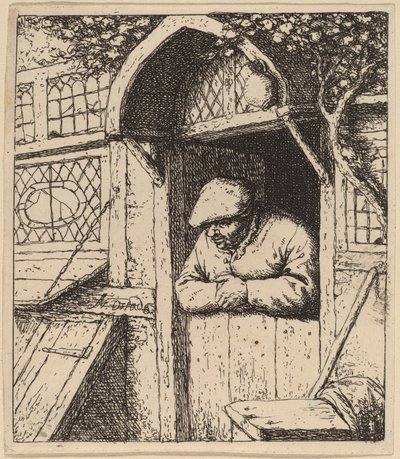 Paysanne appuyée sur sa porte - Adriaen van Ostade