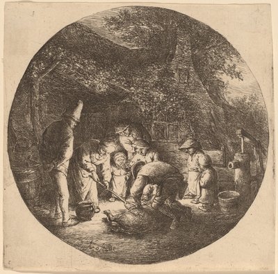 Abatteurs de cochons - Adriaen van Ostade