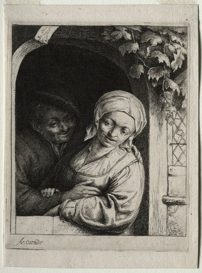 Tendresse rurale (Romance villageoise) - Adriaen van Ostade