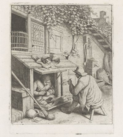 Cordonnier dans un atelier devant sa maison - Adriaen van Ostade