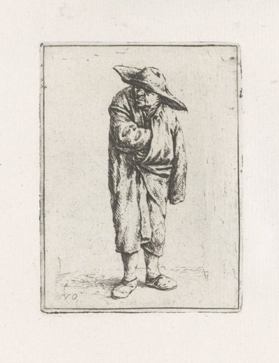 Paysans debout avec la main dans son manteau - Adriaen van Ostade