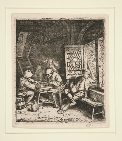 Les joueurs de backgammon - Adriaen van Ostade