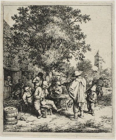Le violoniste et le garçon à la vielle - Adriaen van Ostade