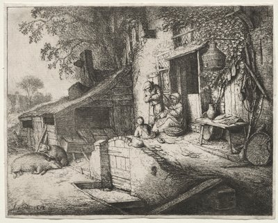 La Femme Filant - Adriaen van Ostade