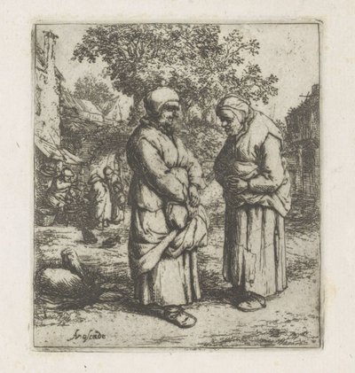 Deux vieilles femmes en conversation - Adriaen van Ostade