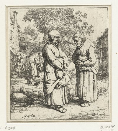 Deux vieilles femmes en conversation - Adriaen van Ostade