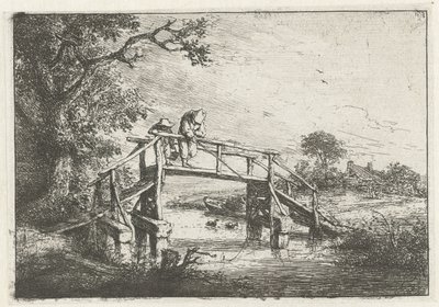 Deux pêcheurs sur un pont - Adriaen van Ostade