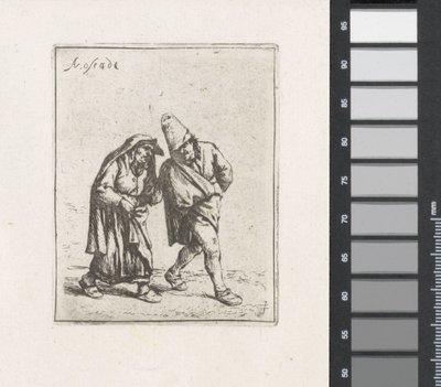 Couple de paysans marchant - Adriaen van Ostade