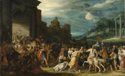 Les Horace entrent dans Rome - Adriaen van Stalbemt