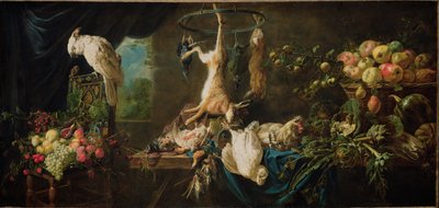 Nature morte - Gibier, légumes, fruits, cacatoès - Adriaen van Utrecht