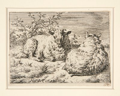 Les Deux Moutons - Adriaen van de Velde