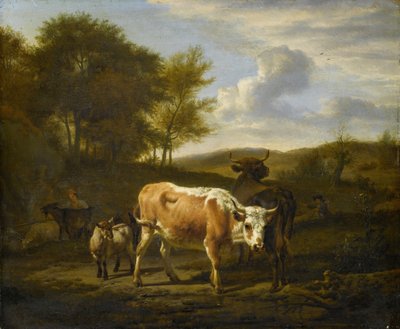 Paysage montagneux avec des vaches, 1663 - Adriaen van de Velde