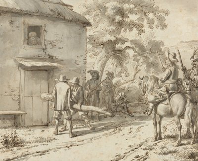 Soldats forçant une porte, 1669 - Adriaen van de Velde
