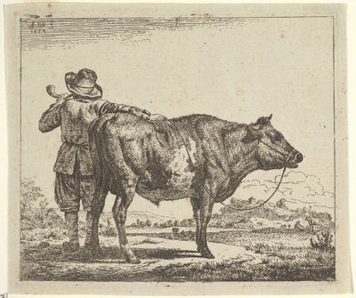 Jeune berger avec un taureau, de Différents animaux, 1659 - Adriaen van de Velde