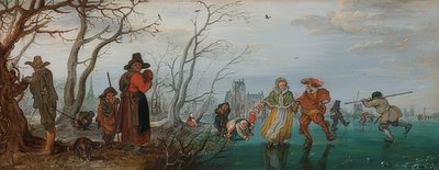 Hiver (Plaisirs sur la glace) - Adriaen van de Venne