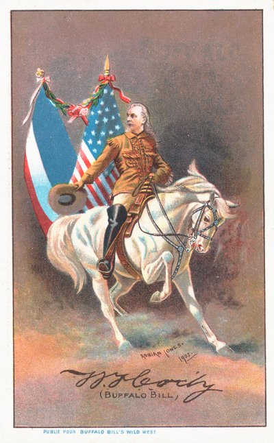 Buffalo Bill chevauchant un cheval blanc - Adrian Jones