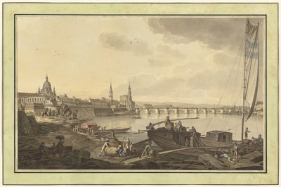 Dresde depuis les rives de l