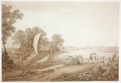 Vue de Dresde depuis Pieschen - Adrian Zingg