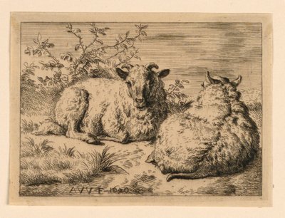 Les Deux Moutons - Adrian van de Velde