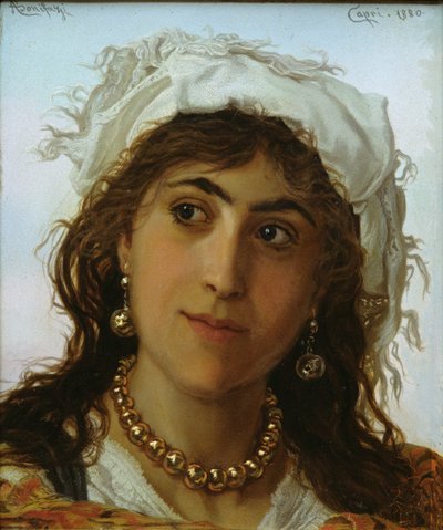 Une fille de Capri, 1880 - Adriano Bonifazi