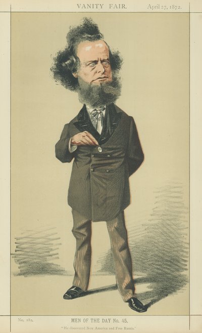 M. William Hepworth Dixon (lithographie couleur) - Adriano Cecioni
