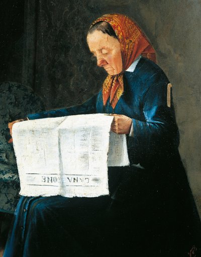 Lecture de journal, par Adriano Cecioni (1836-1886) - Adriano Cecioni
