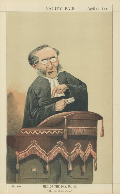 Révérend John Cumming (lithographie couleur) - Adriano Cecioni