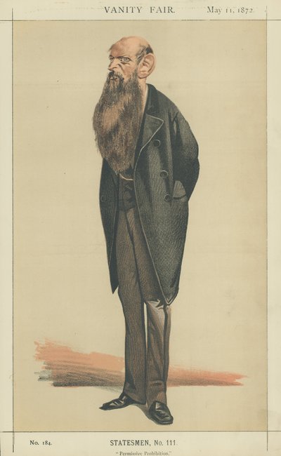 Sir Wilfrid Lawson (lithographie couleur) - Adriano Cecioni
