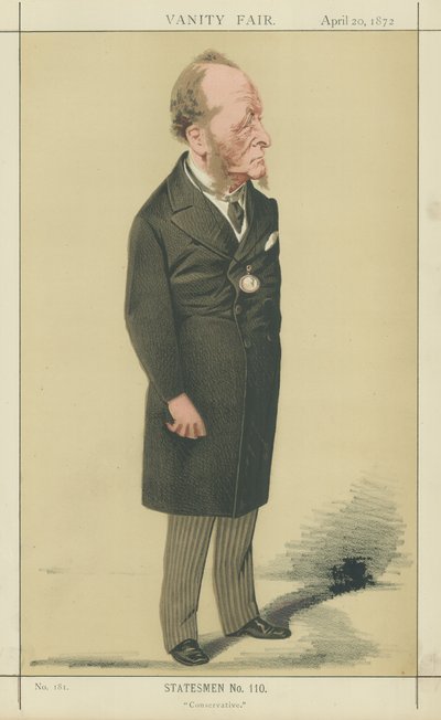 Le très honorable Gathorne Hardy (lithographie couleur) - Adriano Cecioni
