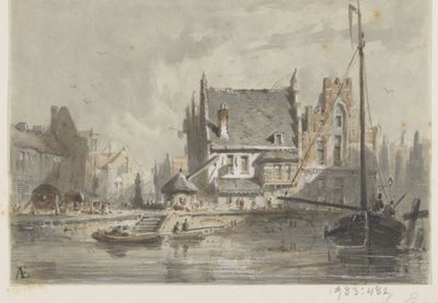 Vue de Bruges - Adrianus Eversen (signed by artist)