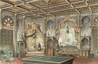 Une salle de billard mauresque, illustration de 