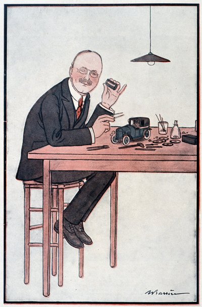 André Citroën, le « Ford » de la France - Illustration par Adrien Barrère (1877-1931) dans « Fantasio » du 01/10/1922 - Adrien Barrere