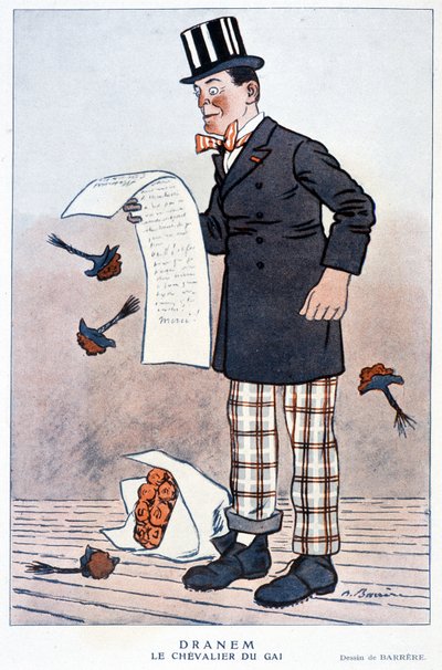 Caricature de Jules Renard (1864/1910), écrivain français, par Barrère, A. 1923 - Adrien Barrere