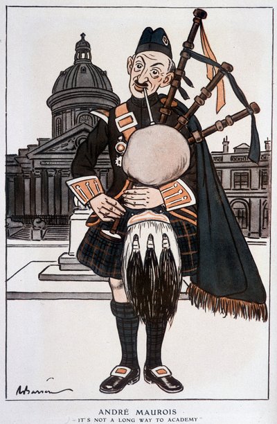 Caricature dans Academicien par André Maurois (pseudonyme d