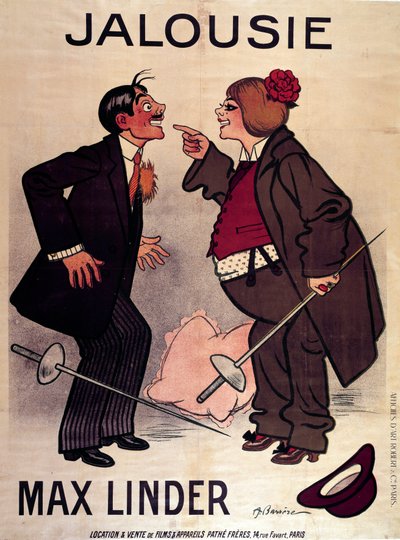 Affiche de Jalouise (ou Max et le mari jaloux) par Max Linder - Adrien Barrere