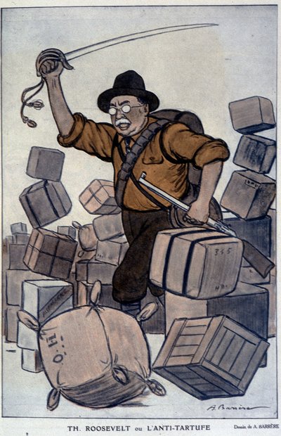 Théodore Roosevelt - par Barrère, dans « Fantasio » du 01/09/1915 - Adrien Barrere