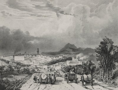 Vue générale de Riom, Auvergne - Adrien Dauzats