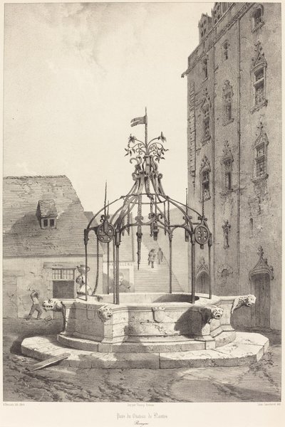 Puits du Château de Nantes, Bretagne - Adrien Dauzats after Léon Gaucherel