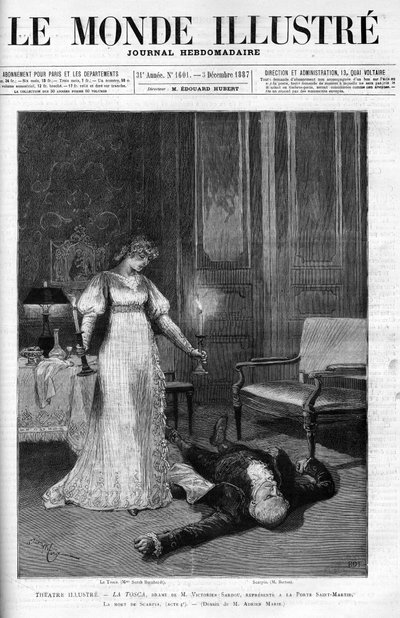La Mort de Scarpia (Monsieur Berton), illustration de l