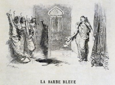 Barbe Bleue - dans "Les Contes de Fées" de Charles Perrault, illustrations par Adrien Marie - Adrien Emmanuel Marie