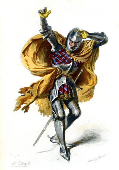 Conversion de Saint Paul: Saulus, performance sous le roi français Charles VI. 1872 (gravure) - Adrien Emmanuel Marie