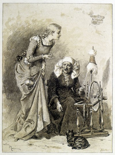 La Belle au Bois Dormant - dans « Les Contes de Fées » par Charles Perrault, illustrations par Adrien Marie - Adrien Emmanuel Marie