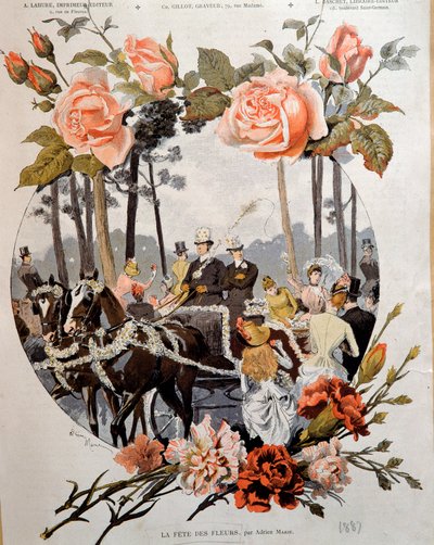 La fête des fleurs. Dessin par Adrien Marie - Adrien Emmanuel Marie