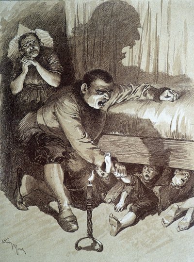 Le Petit Poucet - dans « Les contes de fées » de Charles Perrault, illustrations par Adrien Marie - Adrien Emmanuel Marie